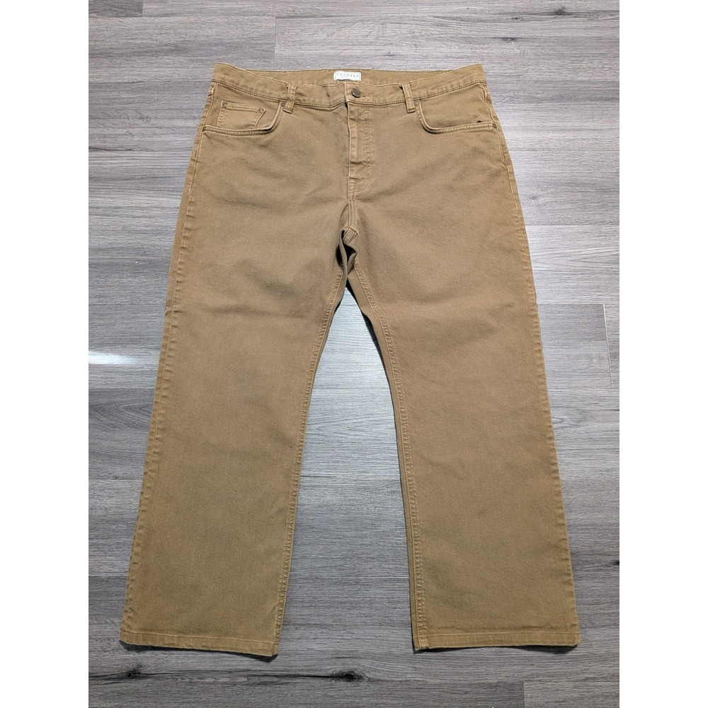 Tecovas Men's Tan Straight Leg Stretch Denim Jeans Size 40x30 40x27 TECMFA21B40